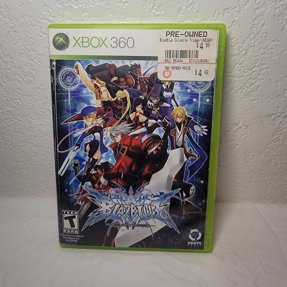 BlazBlue: Calamity Trigger Microsoft Xbox 360, 2009 With Manual Tested